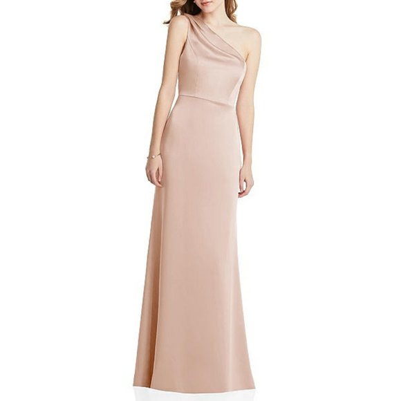 Lovely Dresses & Skirts - NWT LOVELY Shirred One-Shoulder Satin Trumpet Dress